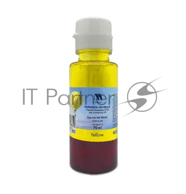 Чернила NVPrint водорастворимые GT52 для HP DeskJet GT 5810, 5820, 5822, Ink Tank 115, 310, 315, 319, 410, 419, 415, Smart Tank 515, 615 (70мл) Yellow