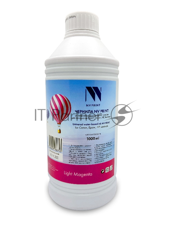 Чернила NVPrint универсальные на водной основе NV-INK1000ULM для аппаратов Сanon/Epson/НР/Lexmark (1000 ml) Light Magenta