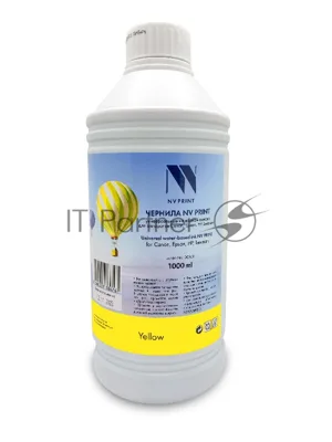Чернила NVPrint универсальные на водной основе NV-INK1000UY для аппаратов Сanon/Epson/НР/Lexmark (1000 мл) Yellow