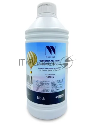 Чернила NVPRINT универсальные на водной основе NV-INK1000UBk для аппаратов Сanon/Epson/НР/Lexmark (1000 ml) черный