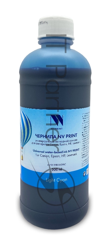 Чернила NV PRINT универсальные на водной основе NV-INK500ULC для аппаратов Сanon/Epson/НР/Lexmark (500 ml) Light Cyan