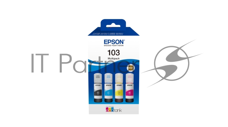 Комплект контейнеров с чернилами EPSON 103 EcoTank для L1110/ L3100/ L3101/ L3110/ L3150/ L3151/ L3156/ L3160/ L3260/ L3266/ L5190/ L5290