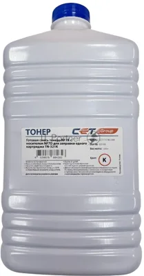 Тонер CET NF7K+NF7D черный бутылка 544гр. для принтера Konica Minolta Bizhub 224e/C224/284/364