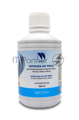 Чернила NVPrint сублимационные NV-INK250LCSb для аппаратов Epson, Mimaki, Mutoh, Roland (250мл) Light Cyan