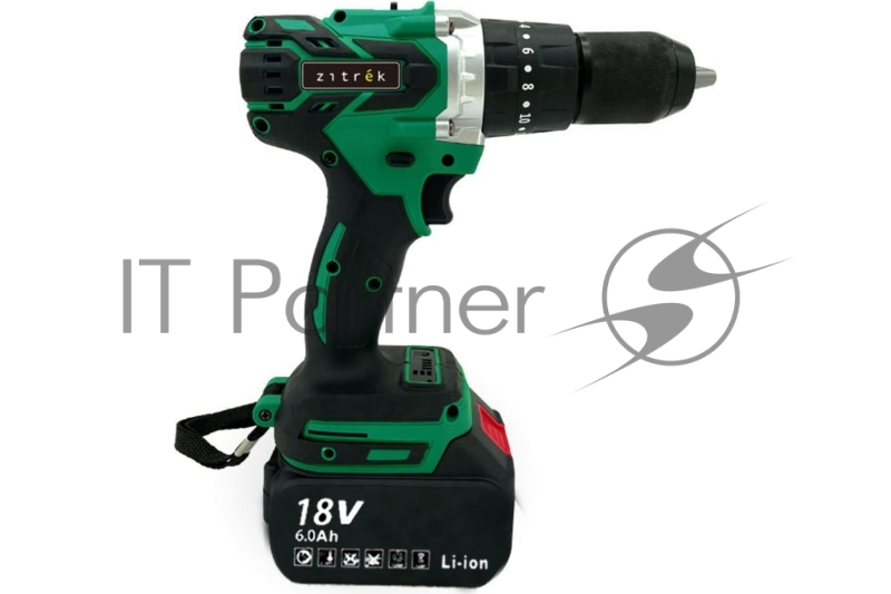 Дрель-шуруповерт Zitrek Green Impact 063-4046, 18 В, 5 Ач, 80 Нм, бесщеточный, ударный