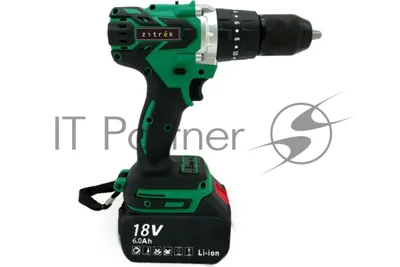 Дрель-шуруповерт Zitrek Green Impact 063-4046, 18 В, 5 Ач, 80 Нм, бесщеточный, ударный