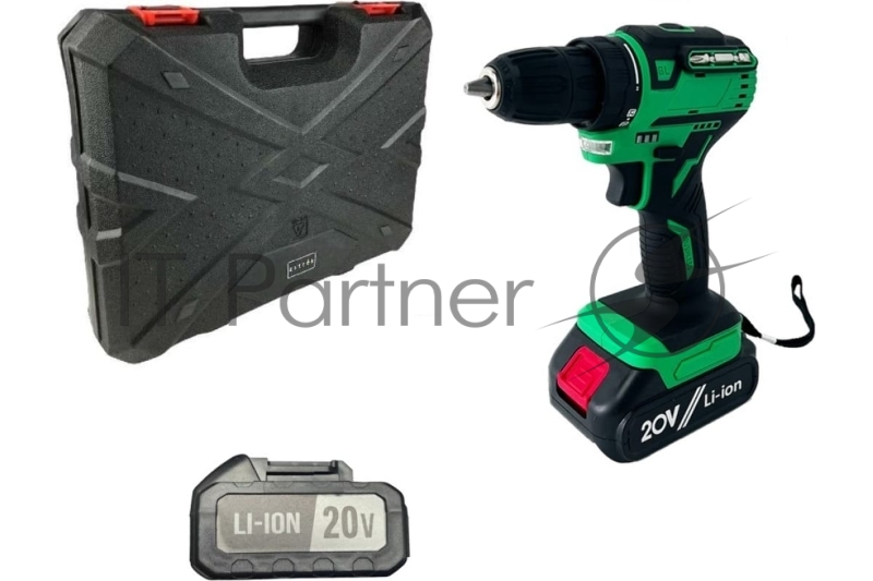 Дрель-шуруповерт Zitrek Greenpower 20 Pro 063-4061, 20 В, 4 Ач, 42 Нм, бесщеточный