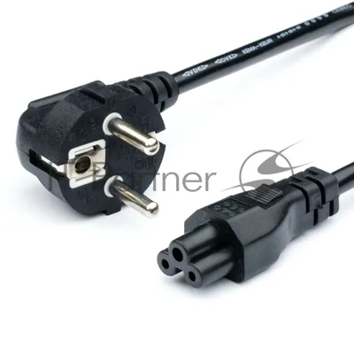 Кабель питания GoPower евровилка CEE 7/7-IEC 320 C5 1.8м ПВХ 0.75мм черный (1/10/160)
