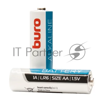 Батарея Buro Alkaline LR6 AA (4шт) блистер
