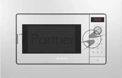 Встраиваемая микроволновая печь Bosch BEL653MW3 белый, 25 л, 800 Вт, переключатели - сенсор, поворотный механизм
