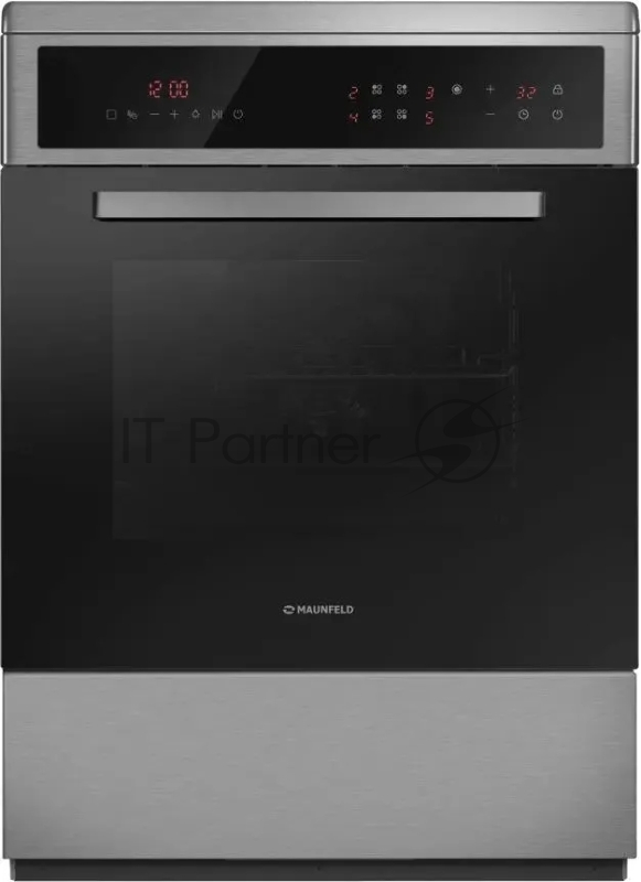 Плита электрическая Maunfeld MEC611CS10TD серебристый, конфорок 4 шт, духовка 59 л, 60 см x 85 см x 63 см