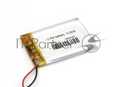 Аккумулятор Li-Pol (батарея) 2.1x25x35 мм 2pin 3.7V/140mAh
