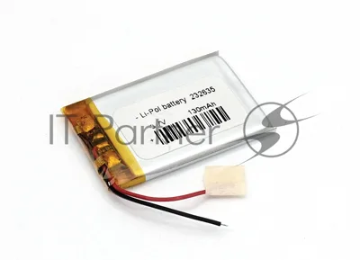 Аккумулятор Li-Pol (батарея) 2.3x26x35мм 2pin 3.7V/130mAh