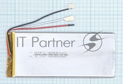 Аккумулятор Li-Pol (батарея) 4x65x143мм 3pin 3.7V/4000mAh