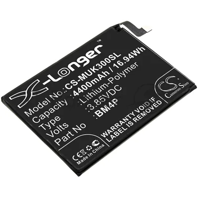Аккумулятор CameronSino CS-MUK300SL BM4P для Xiaomi Redmi K30 3.85V, 4400mAh, 16.94Wh