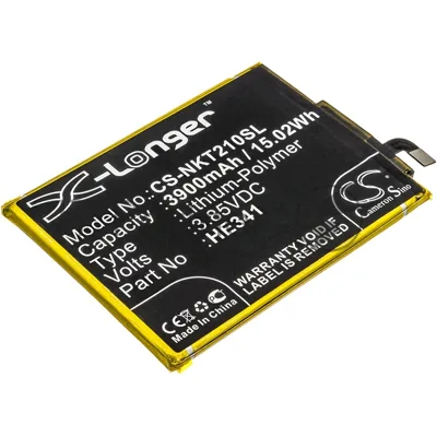 Аккумулятор CS-NKT210SL HE341 HE338 для Nokia 2.1 TA-1029 3.85V, 3900mAh, 15.02Wh