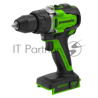 Дрель-шуруповерт GREENWORKS GD24DD90, 24 В, 0 Ач, 90 Нм, бесщеточный, ударный