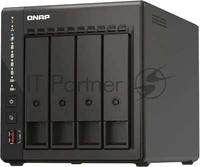 Сетевое хранилище SMB QNAP TS-453E-8G NAS, 4-tray w/o HDD. 2xHDMI-port. 4-core Celeron J6412 2-2.6 GHz, 8Gb DDR, 2x2.5Gb LAN, 2 x M.2 2280 PCIe Gen 3 x2, 2x USB 3.2 Gen 2 (10Gbps) Port, 2x USB 2.0 port