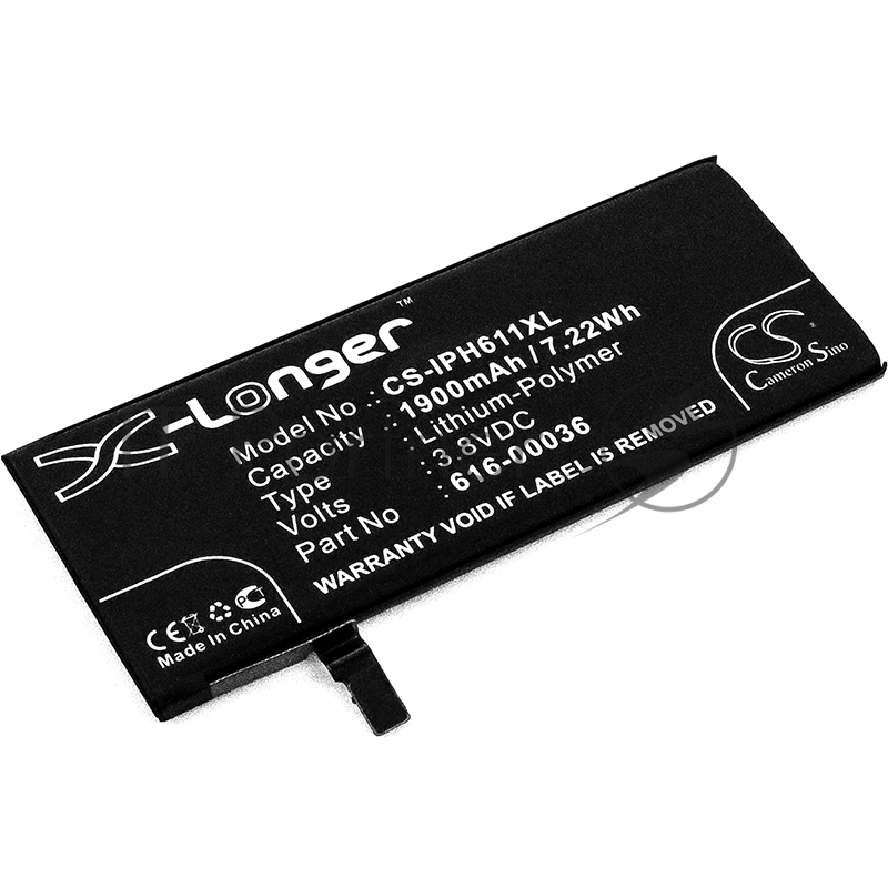Аккумулятор CameronSino CS-IPH611XL для iPhone 6s 3.8V, 1900mAh, 7.22Wh