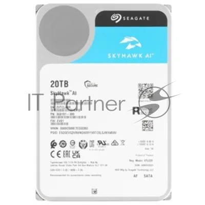 Жесткий диск HDD Seagate SkyHawk AI 20Tb 7200rpm SATA-III 256Mb 3.5"