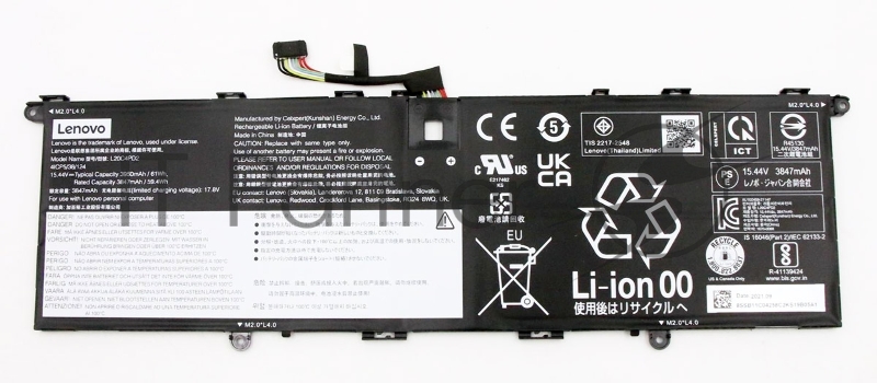Аккумуляторная батарея для ноутбука Lenovo ThinkBook 14p G2 ACH 15.44V 61Wh Orig