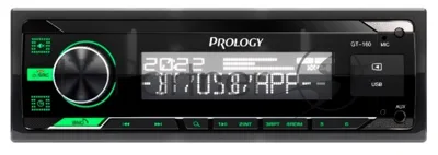 Автомагнитола Prology GT-160, 1 DIN, Bluetooth, USB Type-A, AUX, пульт ДУ