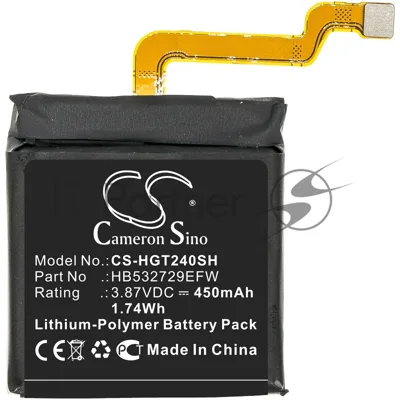 Аккумуляторная батарея CameronSino для Huawei GT2 Pro (CS-HGT240SH) 450mAh