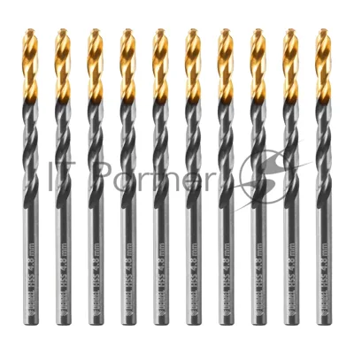Сверло по металлу Denzel 4,8 мм, HSS-Tin, Golden Tip, 10 шт.