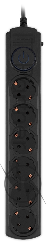 Сетевой фильтр Ippon BK-6-EU-5-10-B 5 м, 6 розеток, черный, коробка