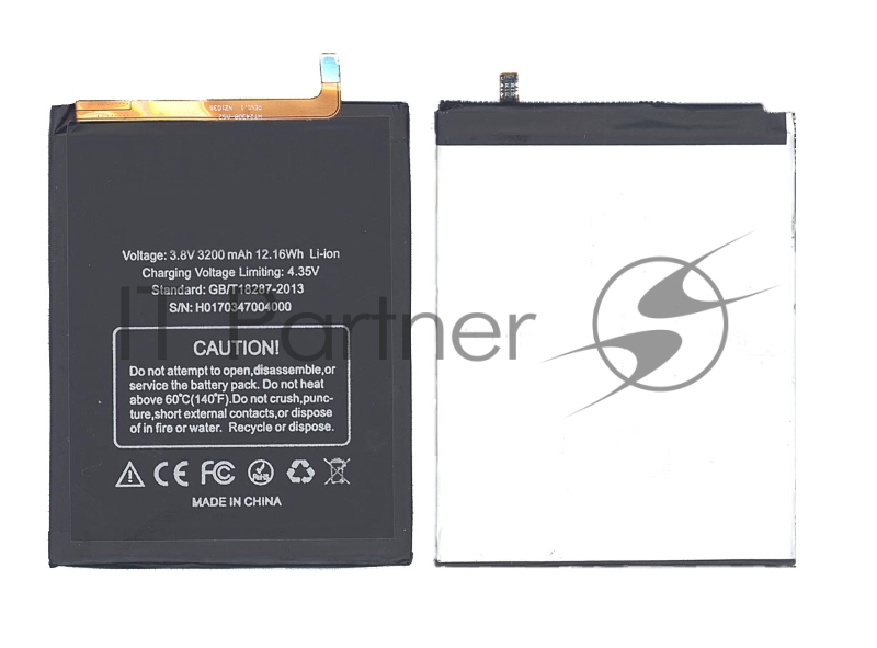 Аккумуляторная батарея BAT16523200 для Doogee Y6, Y6c 3200mAh 3,8V