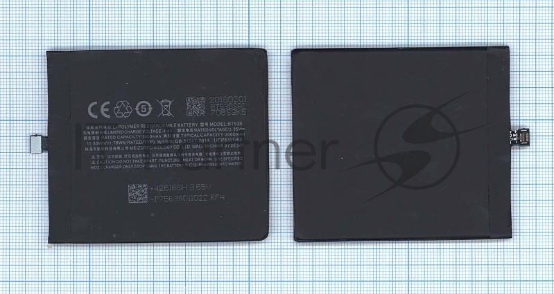 Аккумуляторная батарея BT53S для MeiZu Pro 6s 2500mAh/9.5Wh 3,8V