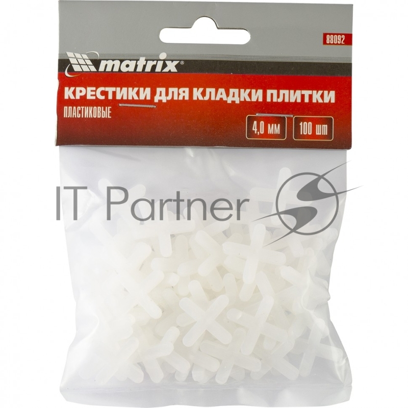 Крестики Matrix, 4,0 мм, для кладки плитки, 100 шт.