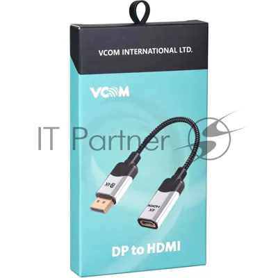 Кабель VCOM DisplayPort TO HDMI 4K 0.15 M CG621M-0.15
