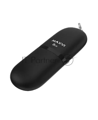 Флешка USB Maxvi SF black (FD8GbUSB20C10SF), 8Gb, USB 2.0, R/W 15/5, черный