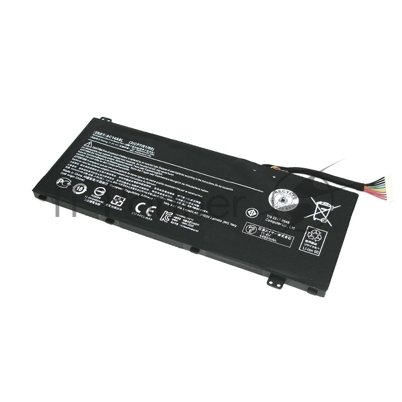 Аккумуляторная батарея для ноутбука Acer Aspire VN7-571G, VN7-791 11.4V 4465mAh 51Wh AC14A8L черный