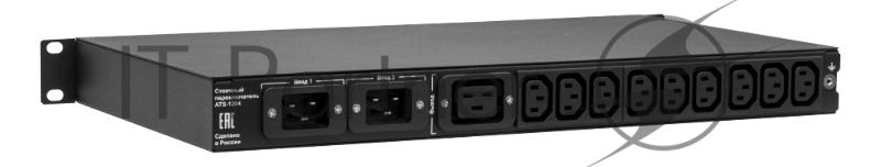 Автоматический ввод резерва ELEMY RACK ATS, 1U, 220В, 16А, OLED, Ethernet, in (2) C20, out (1) C19 (9) C13