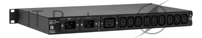 Автоматический ввод резерва ELEMY RACK ATS, 1U, 220В, 16А, OLED, Ethernet, in (2) C20, out (1) C19 (9) C13