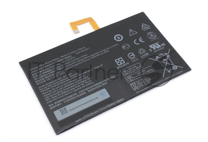 Аккумуляторная батарея для планшета Lenovo Tab 2 A10-30 (l14d2p31) 3.8V 7000mAh