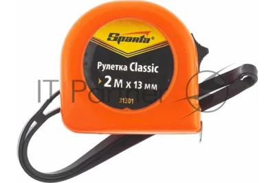 Рулетка Sparta Classic, 2 м х 13 мм, пластиковый корпус