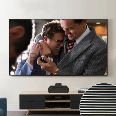 Экран Cinema S'OK SCPSFR-236x133UST-PET для ультракороткофокусных проекторов 107'' 16:9 настенный, постоянного натяжения, полотно PET Crystal ALR UST, рама черная 1 см