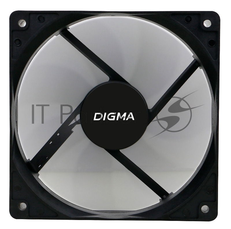 Вентилятор для корпуса Digma DFAN-120-7 черный, 120 мм, 1200 об/мин, 23 дБ, 4 pin