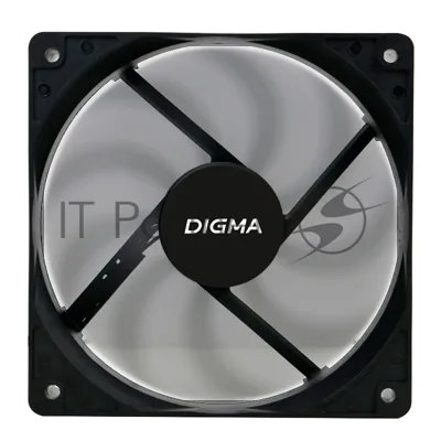 Вентилятор для корпуса Digma DFAN-120-9 черный, 120 мм, 1200 об/мин, 23 дБ, 4 pin