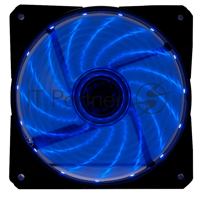 Вентилятор для корпуса Digma DFAN-LED-BLUE черный, 120 мм, 1200 об/мин, 23 дБ, 4 pin