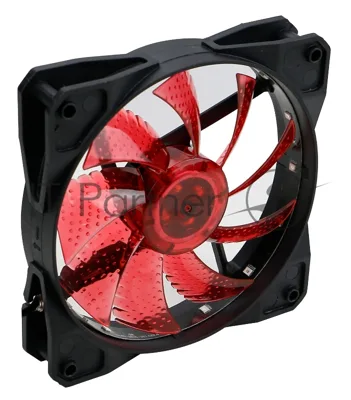 Вентилятор для корпуса Digma DFAN-LED-RED черный, 120 мм, 1200 об/мин, 23 дБ, 4 pin