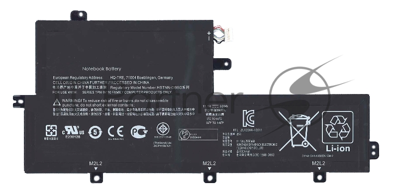 Аккумуляторная батарея для ноутбука HP Split X2 13-G110DX 33Wh