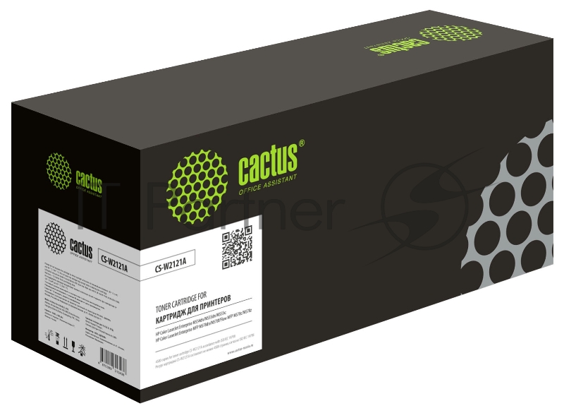 Картридж лазерный Cactus CS-W2121A (212A, W2121A) голубой (4500 стр.) для HP Color LJ M554/M555/578 Enterprise