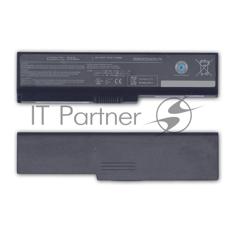 Аккумуляторная батарея для ноутбука Toshiba Satellite L750 (PA3817U-1BRS) 48Wh черный