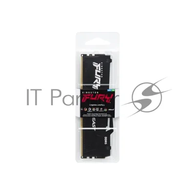 Оперативная память Kingston Fury Beast, DDR5, 32Gb (1x32Gb), 5200MHz, CL40, DIMM, с радиаторами, RGB, черный
