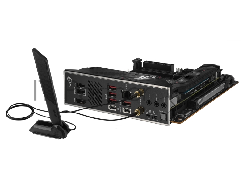 Материнская плата ASUS ROG STRIX B650E-I GAMING WIFI, AM5, AMD B650E, 2xDDR5, 2xSATA, 2xM.2, 1xPCIe 5.0 x16, HDMI, 1x2.5Gb LAN, USB Type-C, 3x3.5 мм, 7.1, mini-ITX