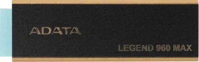 Накопитель SSD ADATA LEGEND 960 MAX, 2Tb, PCIe 4.0 x4, M.2 2280, NVMe, R/W 7400/6800, с радиатором